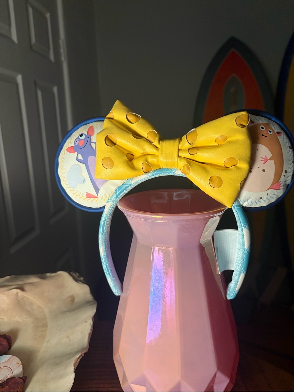 NWOT WDW/ Pixar’s Ratatouille Remy and Emile Cheese Bow Mickey Ears